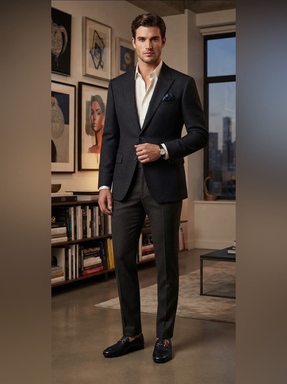 Versace collection navy black blazer - Picture 1 of 9